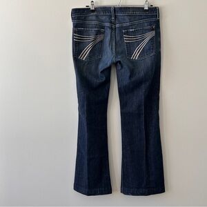 7 For All Man Kind DOJO Trouser Jeans Women’s Size 32 x 30 Flare Stretch Dark